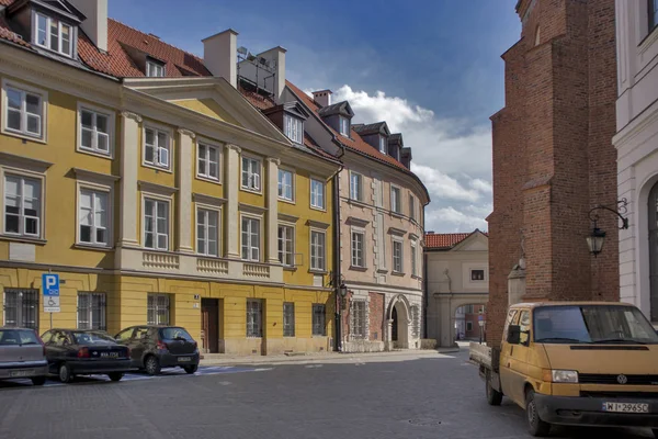 Late-Renaissance style burgher houses which were rebuilt after the Second World War and now form the UNESCO World Heritage Site Old Town — Stock Photo, Image