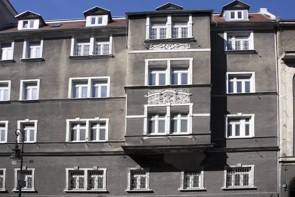 Fasada budynku w Poznaniu. Polska — Zdjęcie stockowe