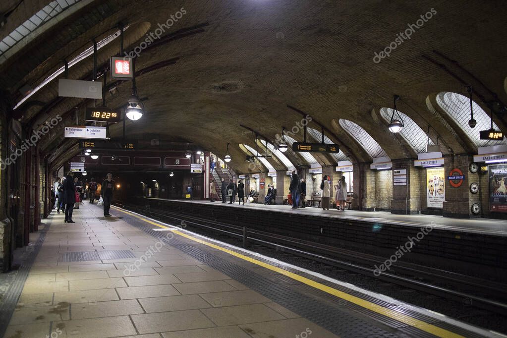 London, United Kingdom - December 25, 2019: Baker Street, subway station