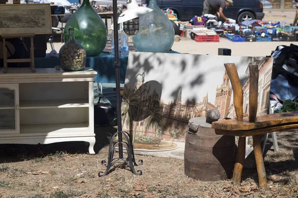 Havneby Barcelona. Loppemarkedet Fira Brocanters-Port Antic – stockfoto