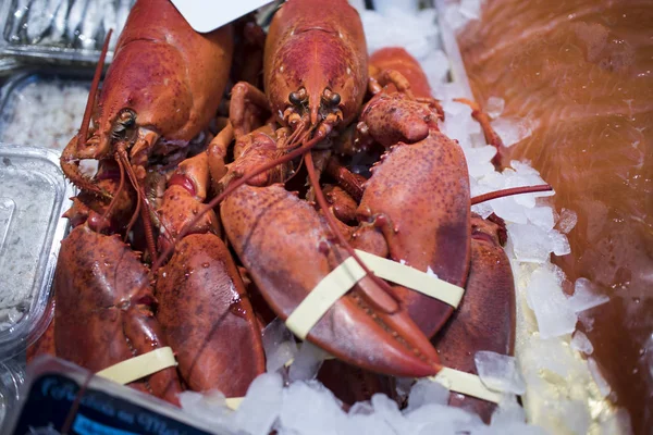 Fresh crab with bandaged claws for sale in market