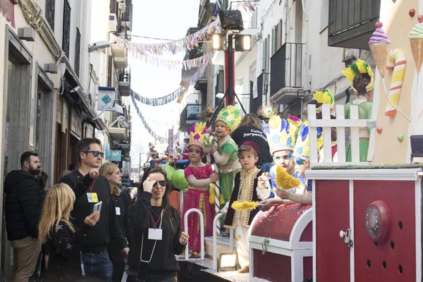 Sitges Spain February 2020 People Last Day Sitges Carnival Burial — 스톡 사진