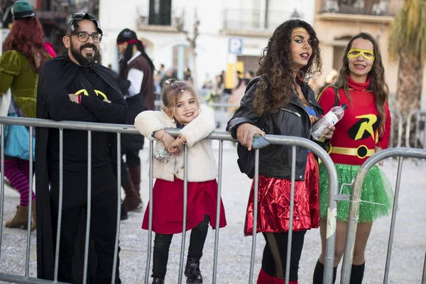 Sitges Spain February 2020 People Last Day Sitges Carnival Burial — Stock Photo, Image