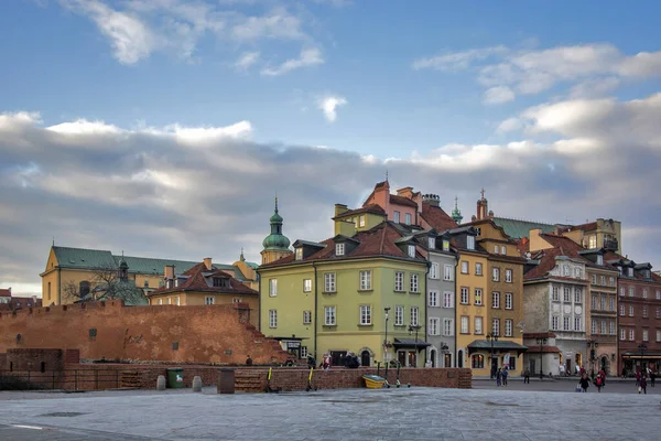 Warsaw Poland February 2020 Castle Square Warsaw Old Town Colorful — Stock Photo, Image