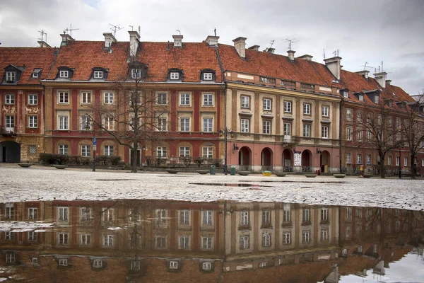 Varsovia Polonia Febrero 2020 Casas Burguesas Estilo Renacentista Tardío Que —  Fotos de Stock