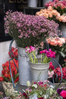 Beyaz pembe Ranunculus demetinin tasarım kartı..