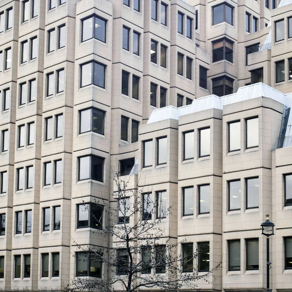 Arquitetura Moderna Vidros Estruturais Arranha Céu Exterior Fragmento Edifício Torre — Fotografia de Stock