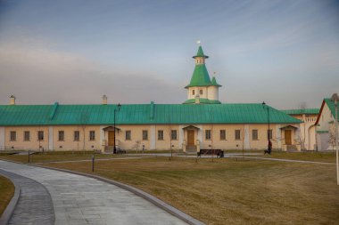 Istra, Rusya - 5 Mart 2020: Yeni Kudüs Manastırı 'ndaki Diriliş Katedrali::