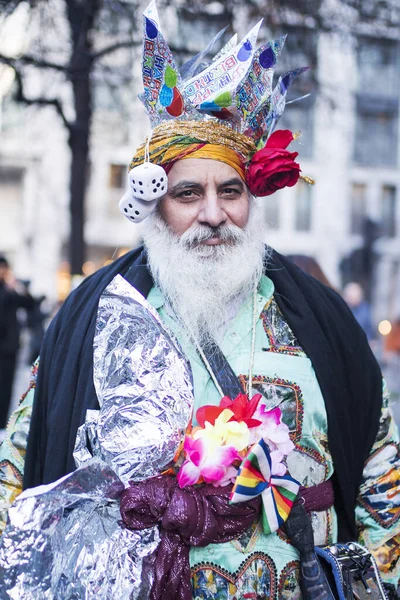 London Febryary 2020 Fashionable People Street Street Style — Stock Photo, Image