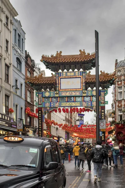 Londres Reino Unido Março 2020 Chinatown Com Pessoas Não Identificadas — Fotografia de Stock