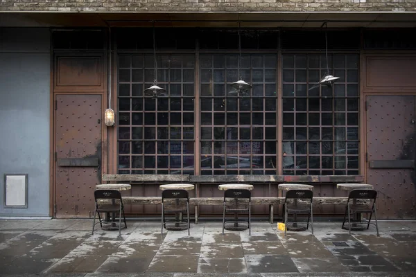 London März 2020 Hipster Café Mit Fenstern Auf Dem Boden — Stockfoto