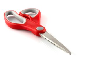 Kırmızı makas izole