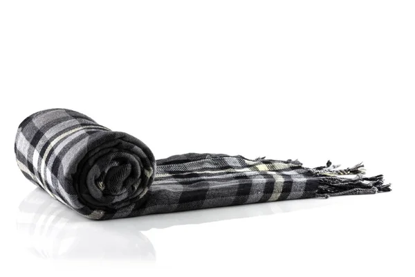 Foulard noir plaid isolat — Photo