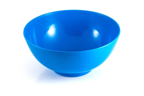 Empty Blue Bowl Isolated White Background — Stock Photo, Image