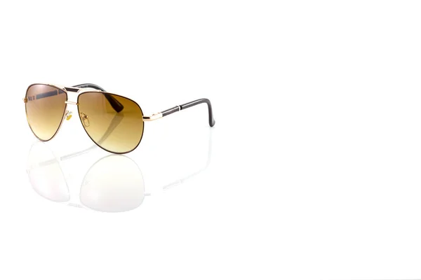 Óculos Sol Metal Isolado Fundo Branco — Fotografia de Stock