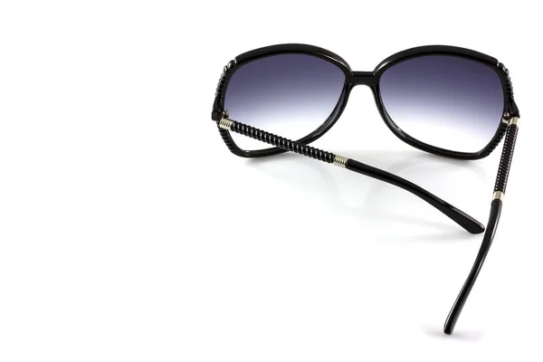 Óculos Sol Moda Preta Isolar Branco — Fotografia de Stock