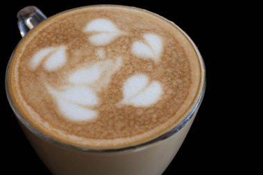 Kapuçino köpüğünün yakın çekimi