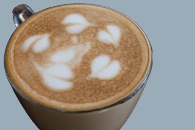 Kapuçino köpüğünün yakın çekimi