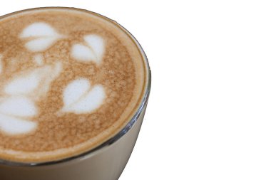 Kapuçino köpüğünün yakın çekimi