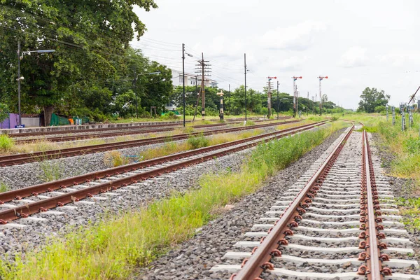 Railroad Tracks Background — Stock Photo, Image