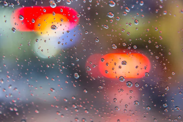 Multi Coloured Drops Water Background — Stock Photo, Image