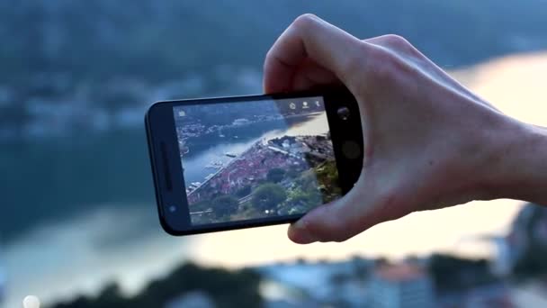 Blick auf die Stadt Kotor — Stockvideo