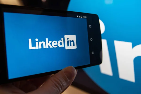 Послуга соціальних мереж Linkedin — стокове фото