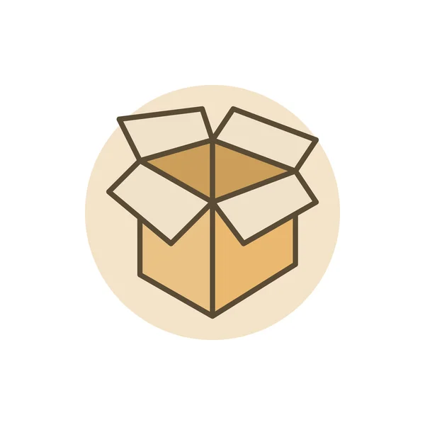 Ícone colorido da caixa da caixa — Vetor de Stock