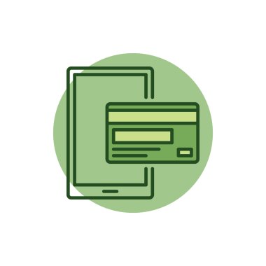 Mobil ödeme renkli simge