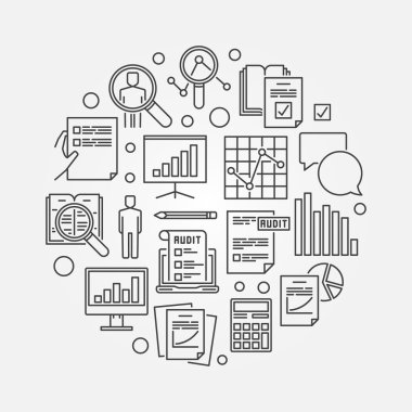 Denetim ve mali analiz illüstrasyon