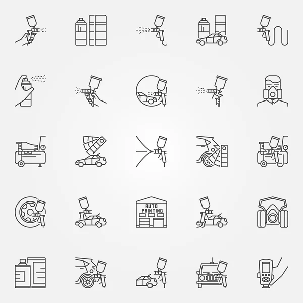 Araba Boyama Icons set