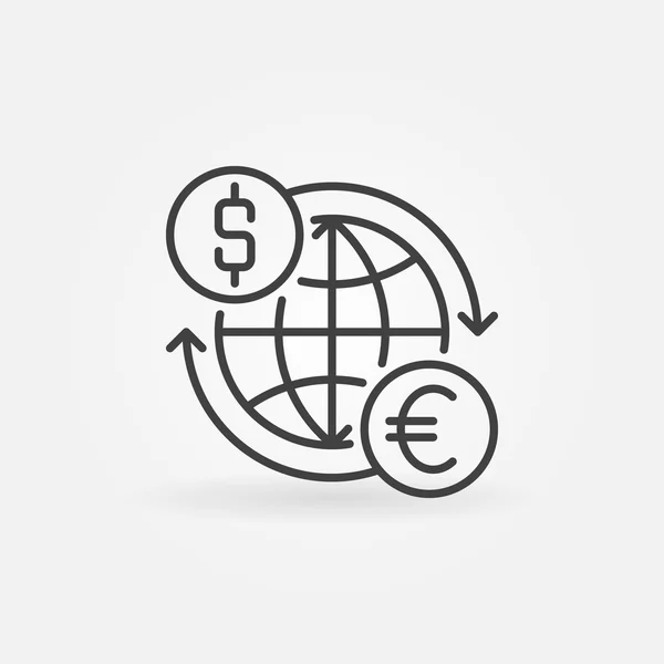 Euro dolar dönüştürmek simgesine — Stok Vektör