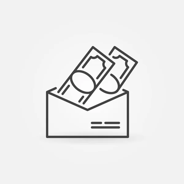 Salaris in envelop pictogram — Stockvector