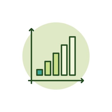 İş grafik yeşil simgesi