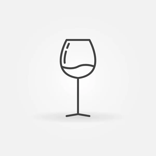 와인 유리 라인 아이콘 — 스톡 벡터