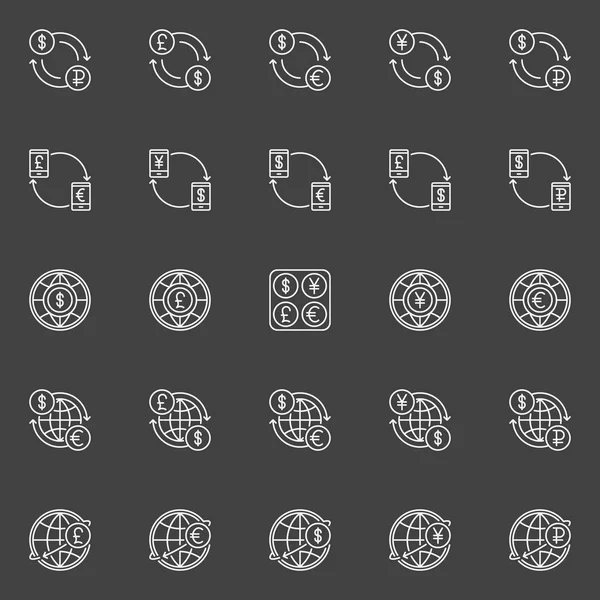 Money convert vector icons — Stock Vector