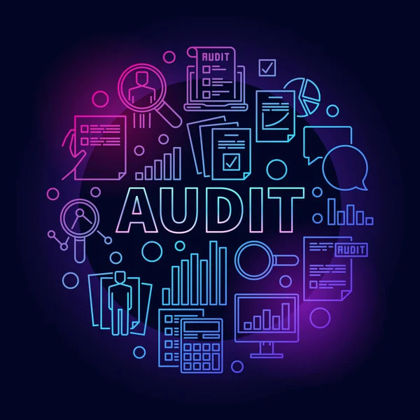 Audit d'entreprise illustration colorée — Image vectorielle