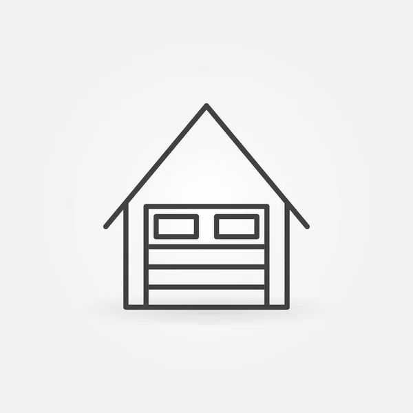 Garage lineaire pictogram — Stockvector