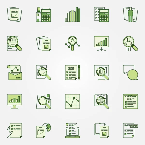 Controle groene pictogrammen collectie — Stockvector