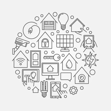 Akıllı ev doğrusal işareti