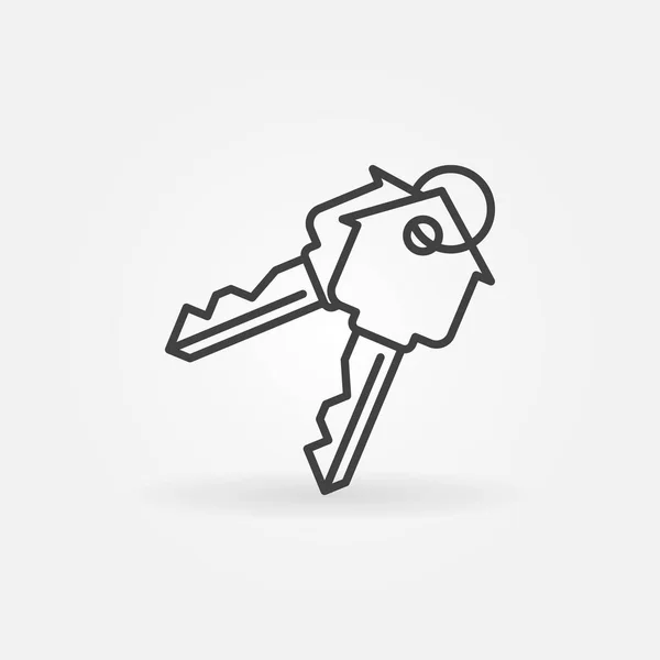 Ház kulcsok minimális ikon — Stock Vector