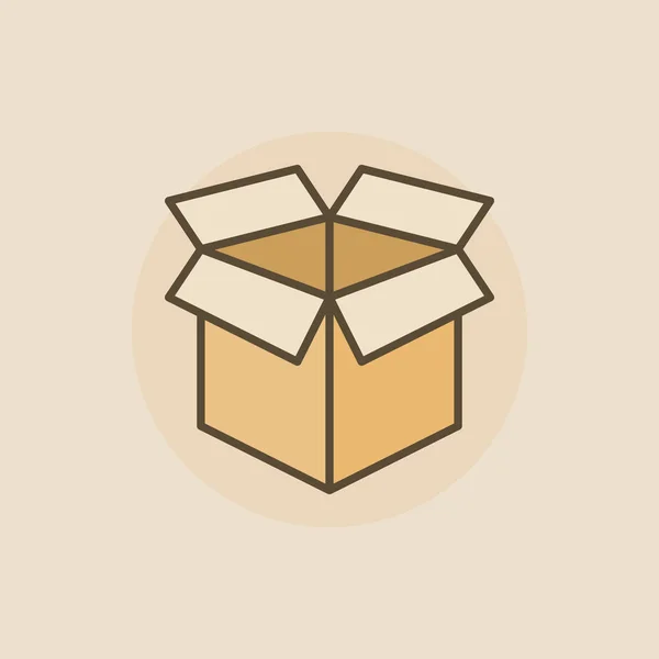 Иконка open box flat — стоковый вектор