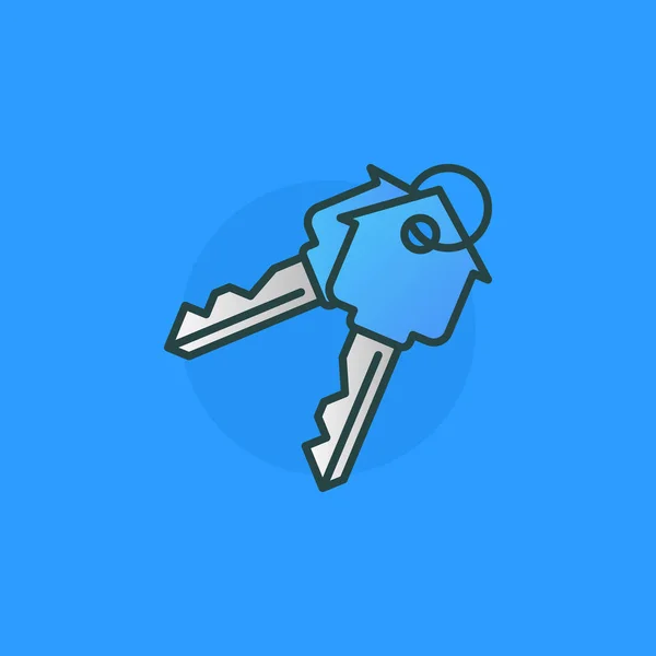 Huis sleutels kleurrijke teken — Stockvector