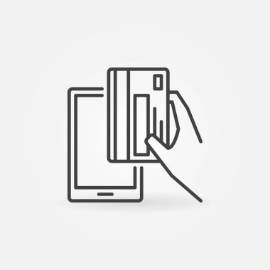 Smartphone ödeme kavramı simgesi