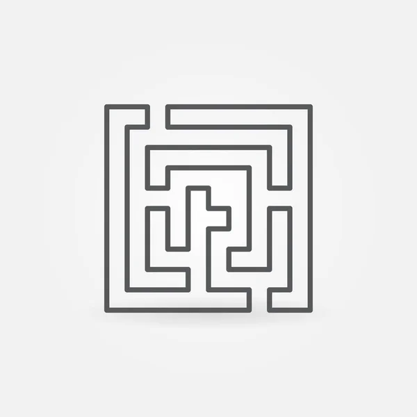 Laberinto icono de línea abstracta — Archivo Imágenes Vectoriales