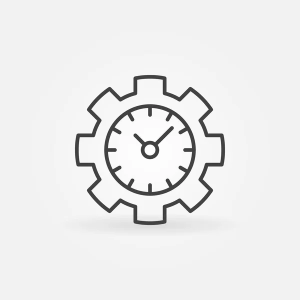 Icona della linea di gestione del tempo — Vettoriale Stock