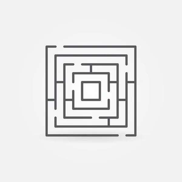 Labyrinth minimal ikonen — Stock vektor