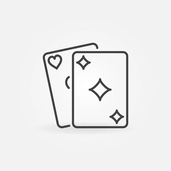 Ikona řádku hracích karet — Stockový vektor