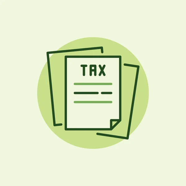 Податкові зелений значок — стоковий вектор