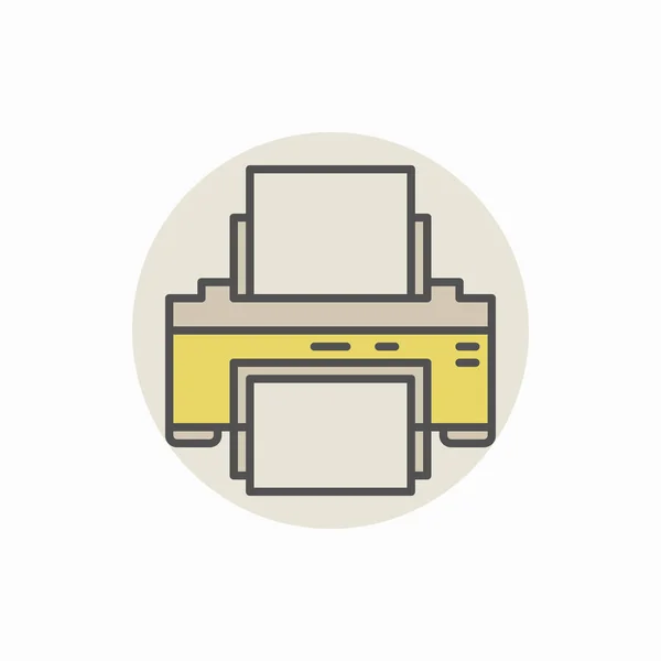 Impresora icono colorido — Vector de stock